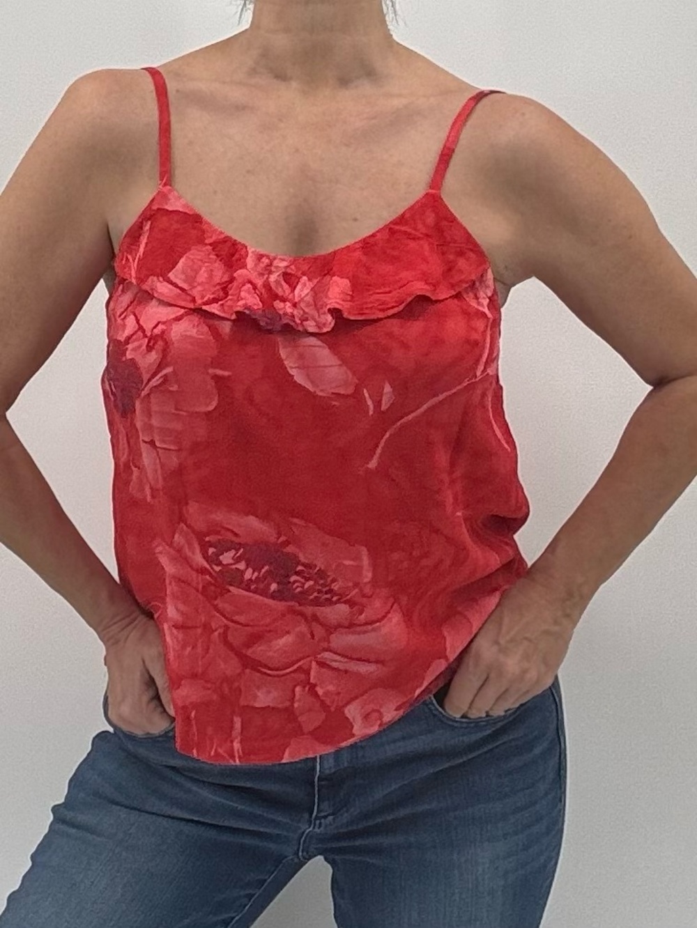 Jams World Vintage 90s Limited Edition Full Bloom Floral Print Artsy Camisole